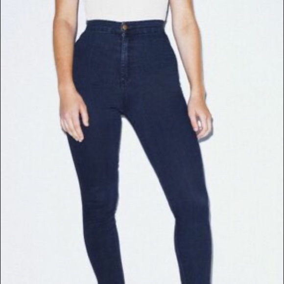 AMERICAN Apparel Medium Wash High Waisted Pencil Jean Sz 29 - Picture 2 of 10